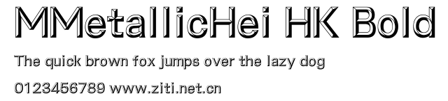 MMetallicHei HK Bold.ttf字體轉換器圖片