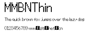 MMBNThin.ttf字體轉換器圖片