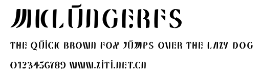MKlungerFS.ttf字體轉換器圖片