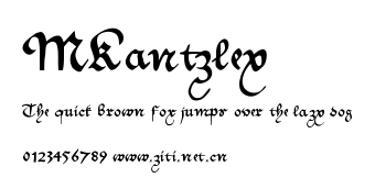 MKantzley.ttf字體轉換器圖片