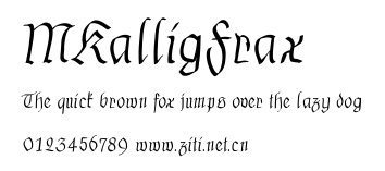 MKalligFrax.ttf字體轉換器圖片
