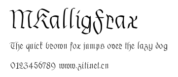 MKalligFrax.ttf字體轉換器圖片