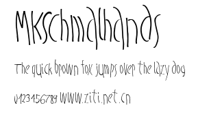 MKSchmalhands.ttf字體轉換器圖片