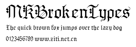 MKBrokenTypes.ttf字體轉換器圖片