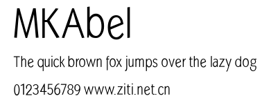 MKAbel.ttf字體轉換器圖片