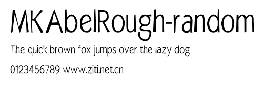 MKAbelRough-random.ttf字體轉換器圖片