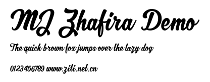 MJ Zhafira Demo.ttf字體轉換器圖片