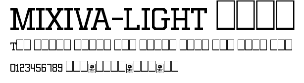 MIXIVA-LIGHT demo.otf字體轉換器圖片