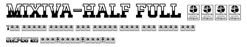 MIXIVA-HALF FULL demo.otf字體轉換器圖片