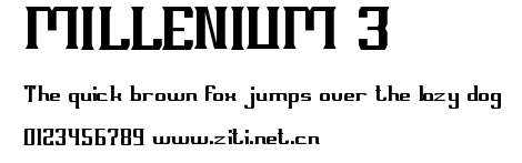 MILLENIUM 3.ttf字體轉換器圖片