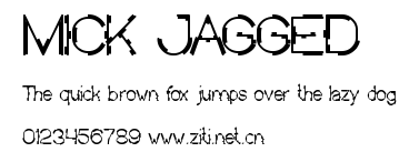 MICK JAGGED.ttf字體轉換器圖片