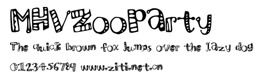 MHVZooParty.ttf字體轉換器圖片