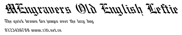 MEngravers Old English Leftie.ttf字體轉換器圖片
