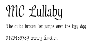 MC Lullaby.ttf字體轉換器圖片