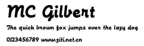 MC Gilbert.ttf字體轉換器圖片