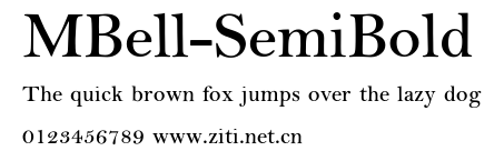 MBell-SemiBold.ttf字體轉換器圖片