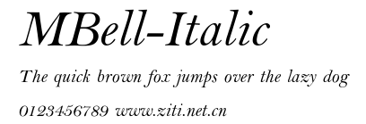 MBell-Italic.ttf字體轉換器圖片