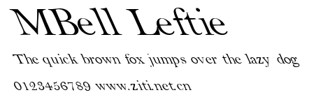 MBell Leftie.ttf字體轉換器圖片