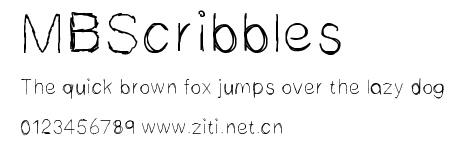 MBScribbles.ttf字體轉換器圖片