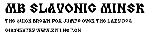 MB Slavonic Minsk.ttf字體轉換器圖片
