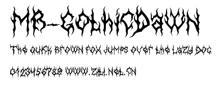 MB-GothicDawn.ttf字體轉換器圖片