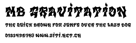 MB Gravitation.ttf字體轉換器圖片