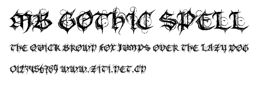 MB Gothic Spell.ttf字體轉換器圖片