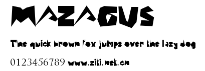 MAZAGUS.ttf字體轉換器圖片