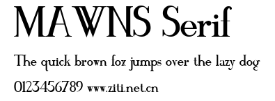 MAWNS Serif.ttf字體轉換器圖片