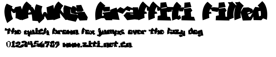 MAWNS Graffiti Filled.ttf字體轉換器圖片