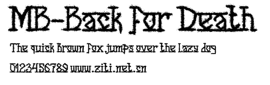 MB-Back for Death.ttf字體轉換器圖片