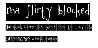 MA Flirty BLOCKED.ttf字體轉換器圖片