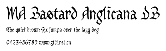 MA Bastard Anglicana DB.ttf字體轉換器圖片
