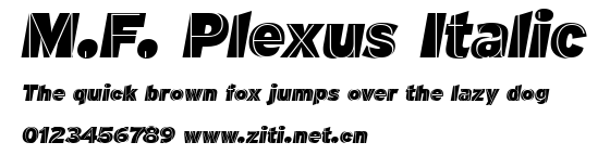 M.F. Plexus Italic.ttf字體轉換器圖片
