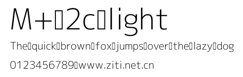 M+ 2c light.ttf字體轉換器圖片