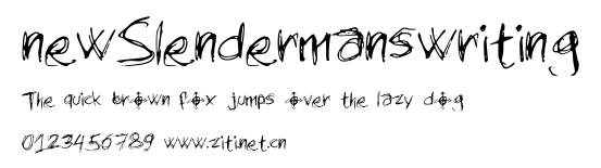 newSlendermanswriting.ttf字體轉換器圖片