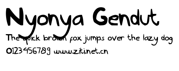 Nyonya Gendut.ttf字體轉換器圖片