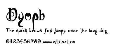Nymph.ttf字體轉換器圖片