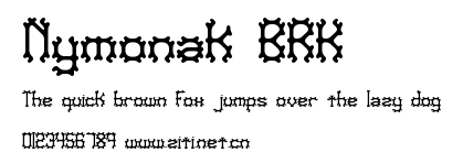 Nymonak BRK.ttf字體轉換器圖片