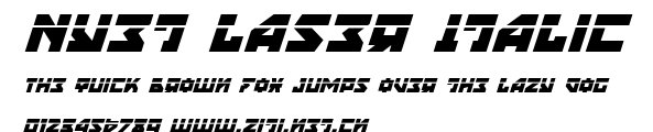Nyet Laser Italic.ttf字體轉換器圖片