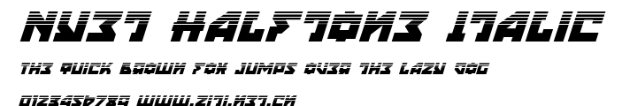 Nyet Halftone Italic.ttf字體轉換器圖片