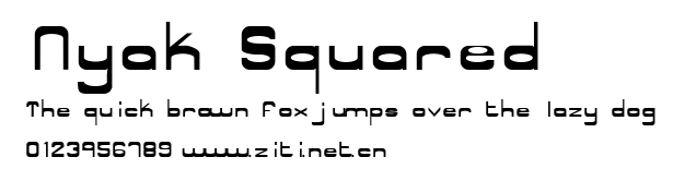 Nyak Squared.ttf字體轉換器圖片