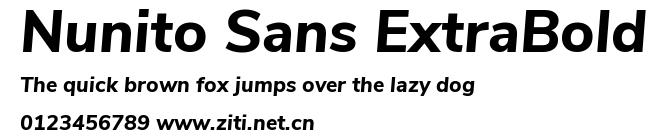 Nunito Sans ExtraBold.ttf字體轉換器圖片