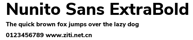 Nunito Sans ExtraBold.ttf字體轉換器圖片