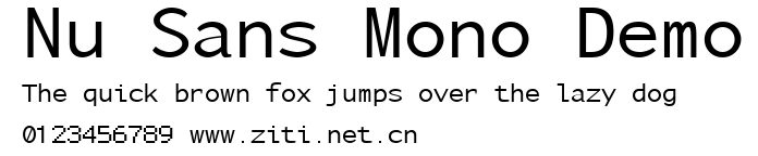 Nu Sans Mono Demo.ttf字體轉換器圖片