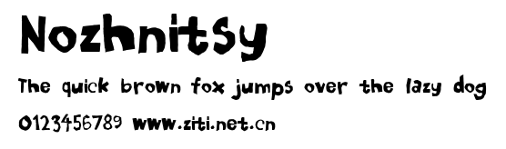 Nozhnitsy.ttf字體轉換器圖片