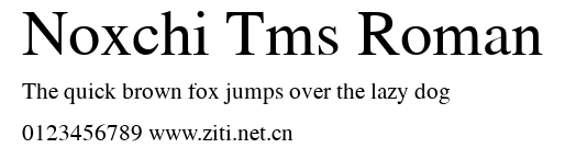 Noxchi Tms Roman.ttf字體轉換器圖片