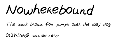 Nowherebound.ttf字體轉換器圖片