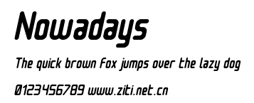 Nowadays.ttf字體轉換器圖片