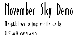 November Sky Demo.ttf字體轉換器圖片
